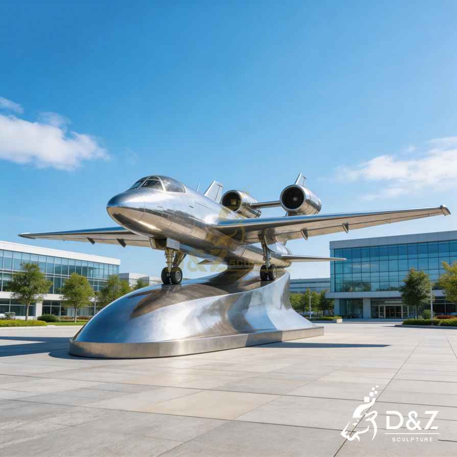 Metal Fighter Jet Sculpture 5