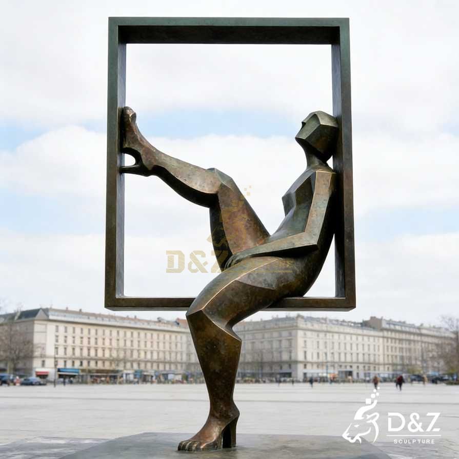 Abstract Bronze Human Statue 6