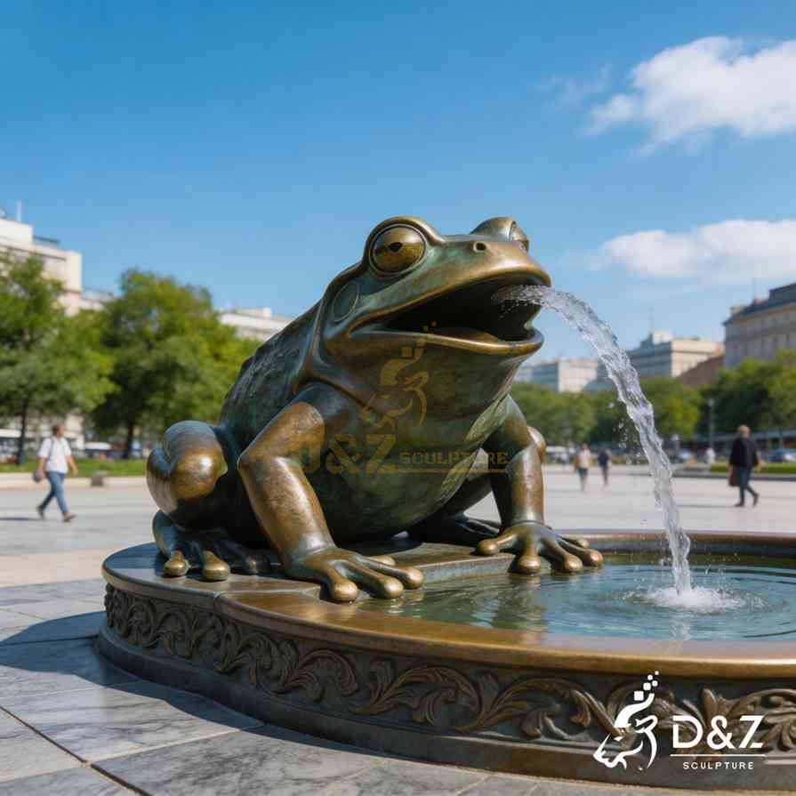 Bronze Frog Fountain 3