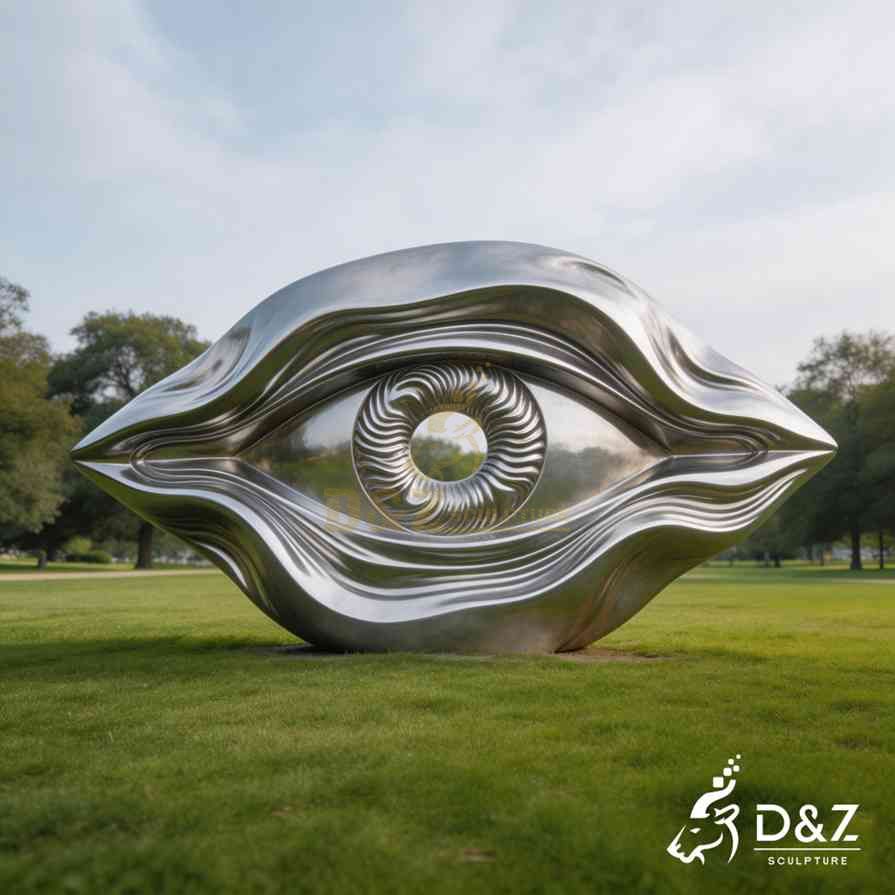Metal Abstract Eye Sculpture 2