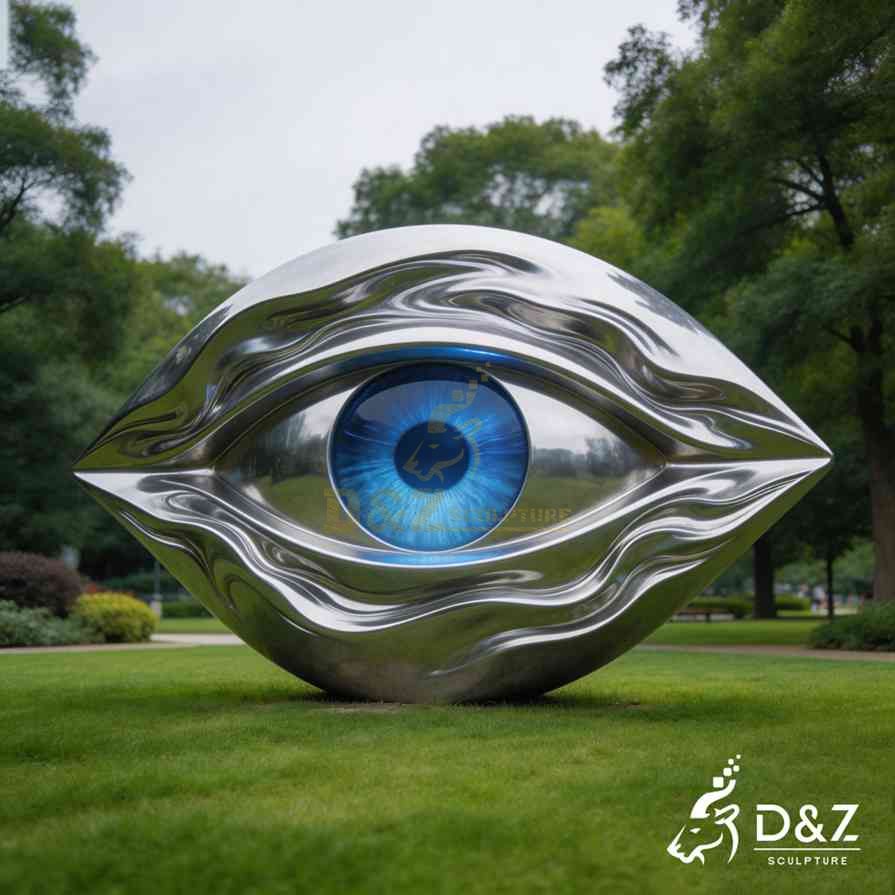 Metal Abstract Eye Sculpture 5