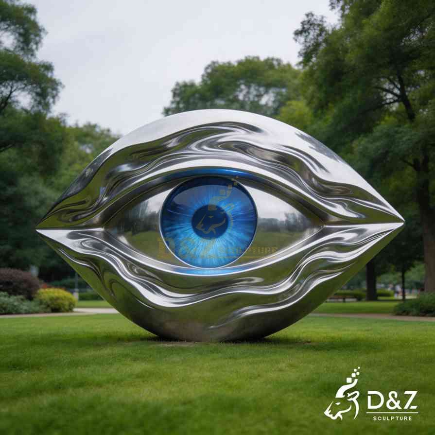 Metal Abstract Eye Sculpture 6