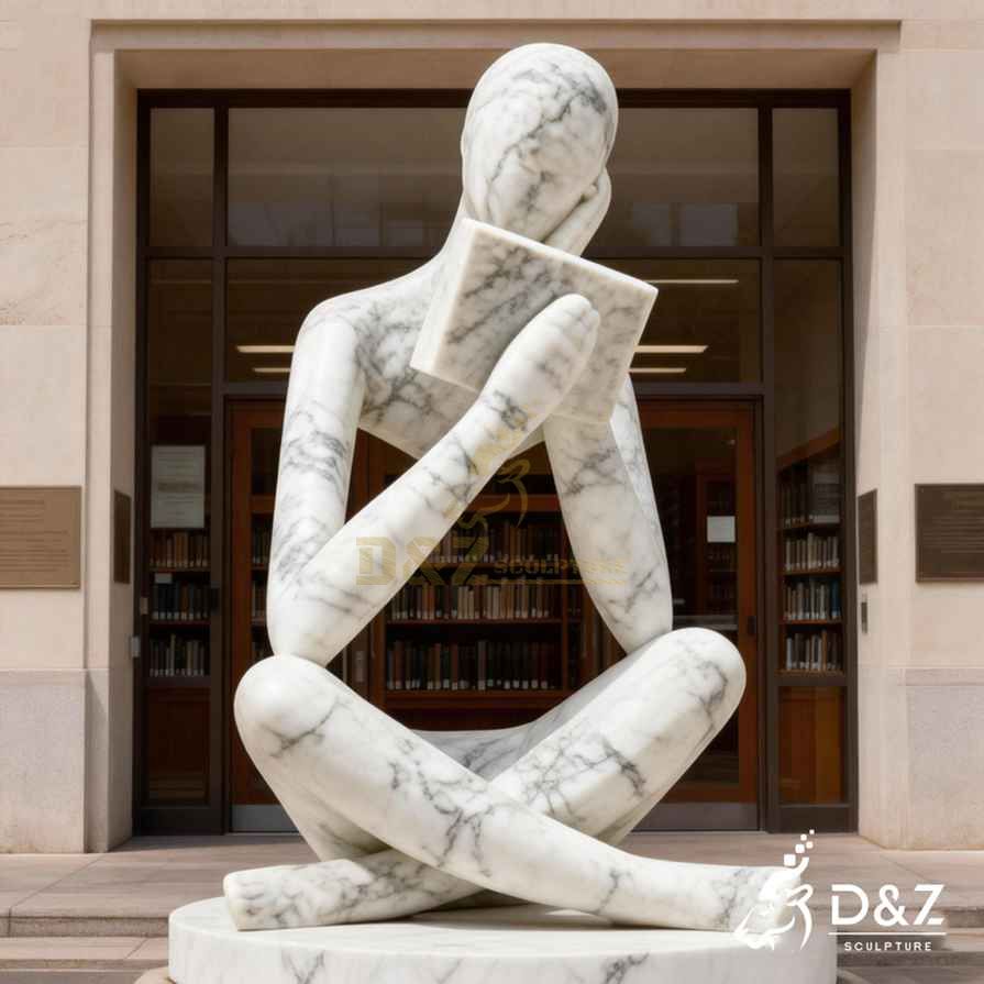 Marble Reading Statue 2