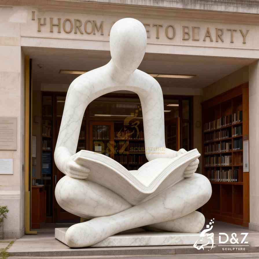 Marble Reading Statue 3