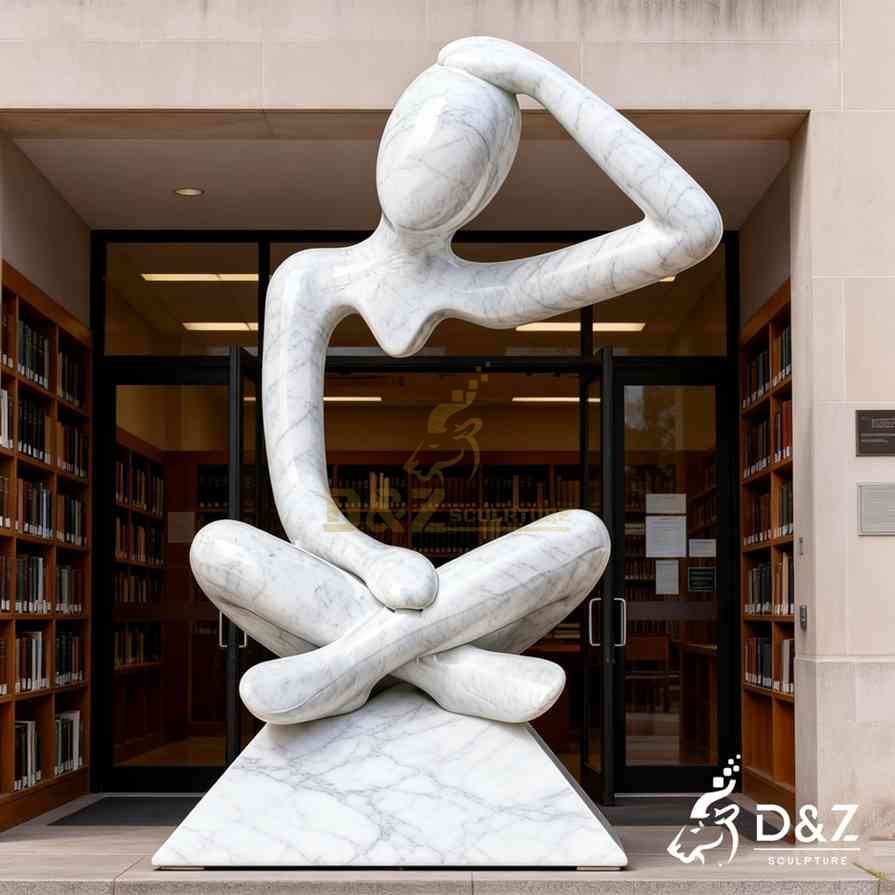 Marble Reading Statue 5