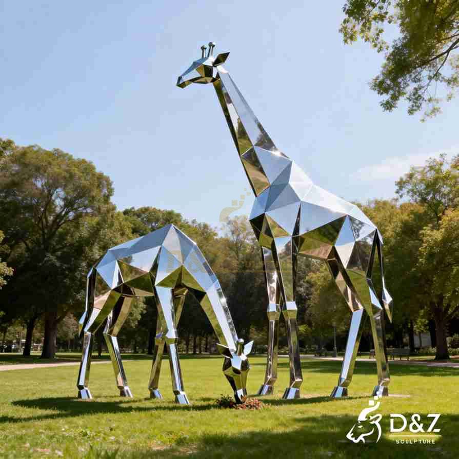 Geometric Modern Giraffe Sculpture 3 Geometric Modern Giraffe Sculpture 3