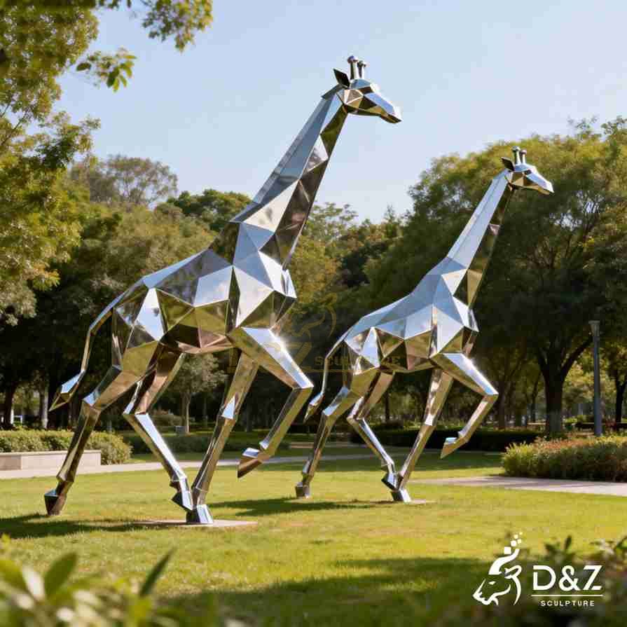 Geometric Modern Giraffe Sculpture 5 Geometric Modern Giraffe Sculpture 5