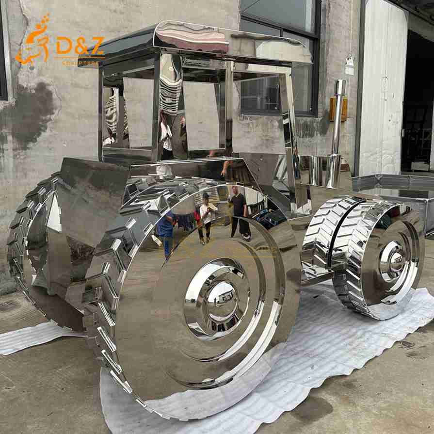 Metal Tractor Sculpture 4