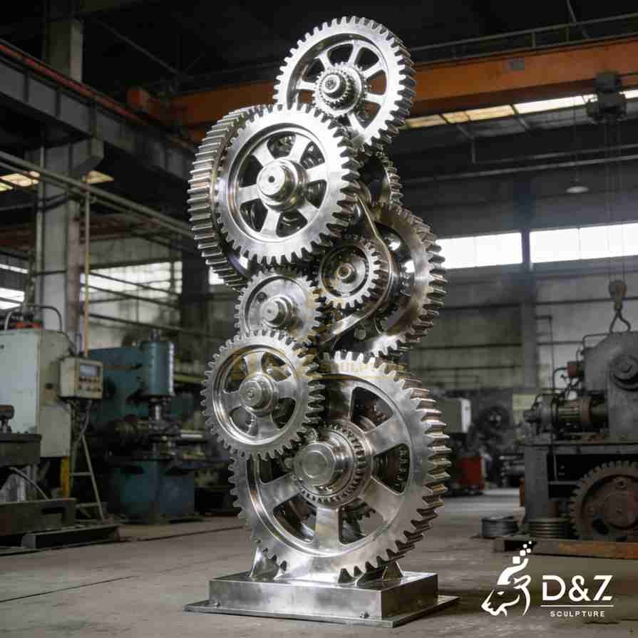 Kinetic Metal Gear Sculpture 5