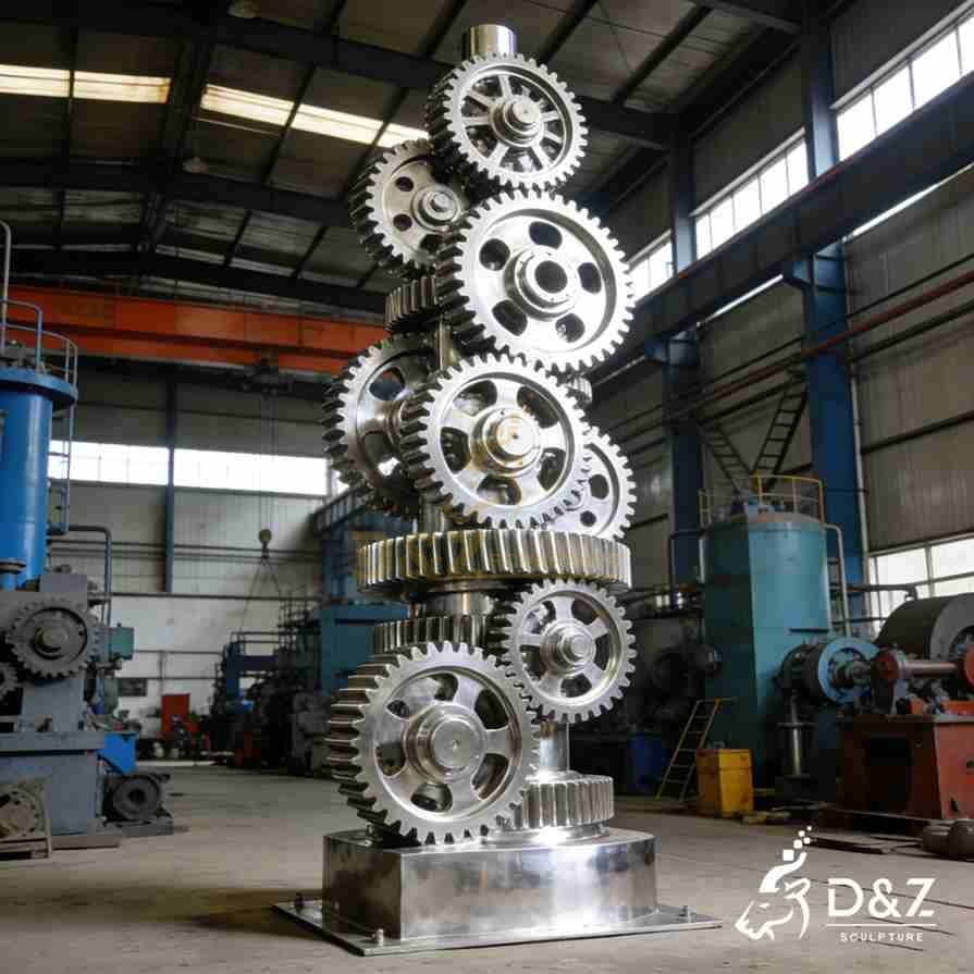 Kinetic Metal Gear Sculpture 6