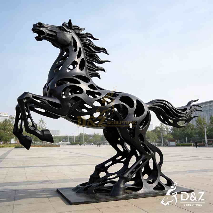 Abstract Metal Modern Horse Sculpture 1