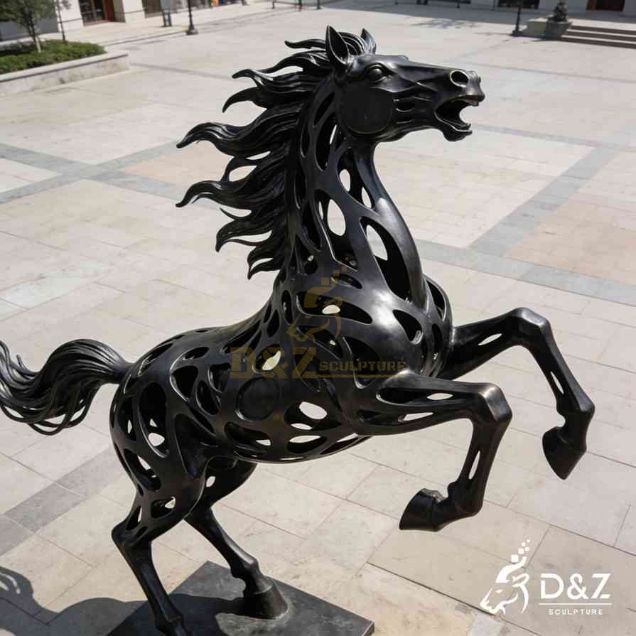 Abstract Metal Modern Horse Sculpture 2