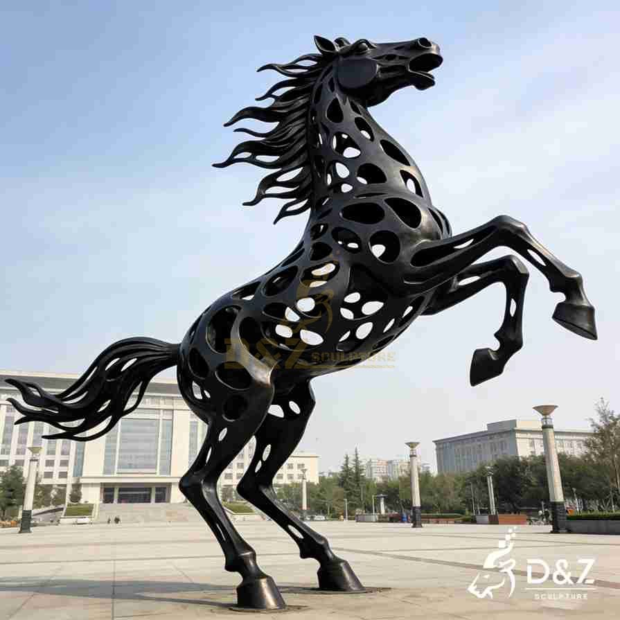Abstract Metal Modern Horse Sculpture 6