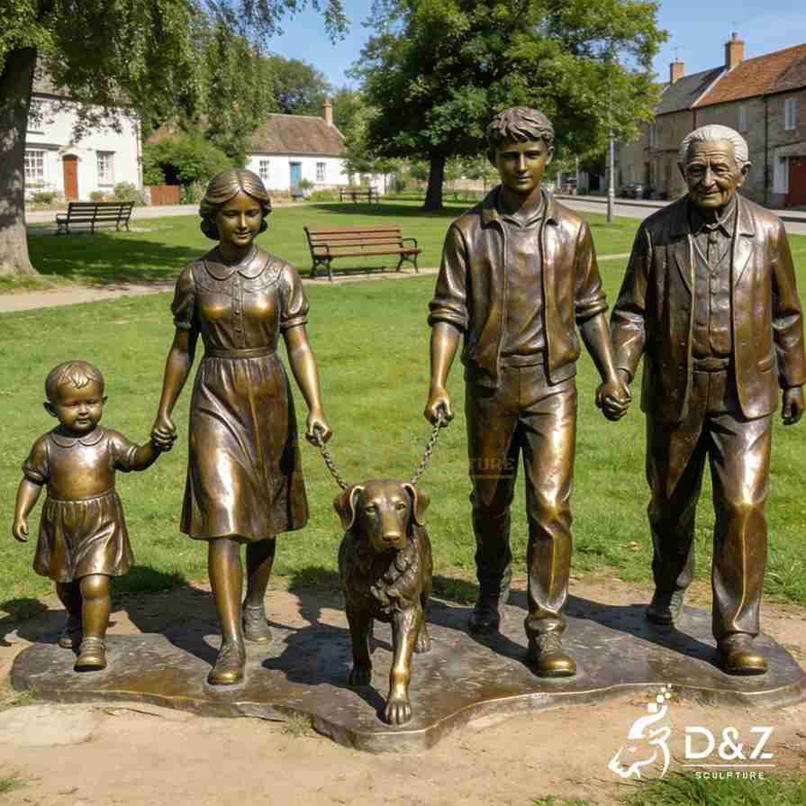 Bronze Modern Family Statue 1