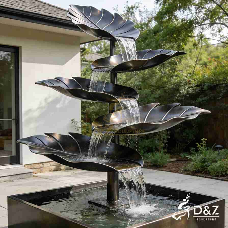 Metal Leaf Fountain 1
