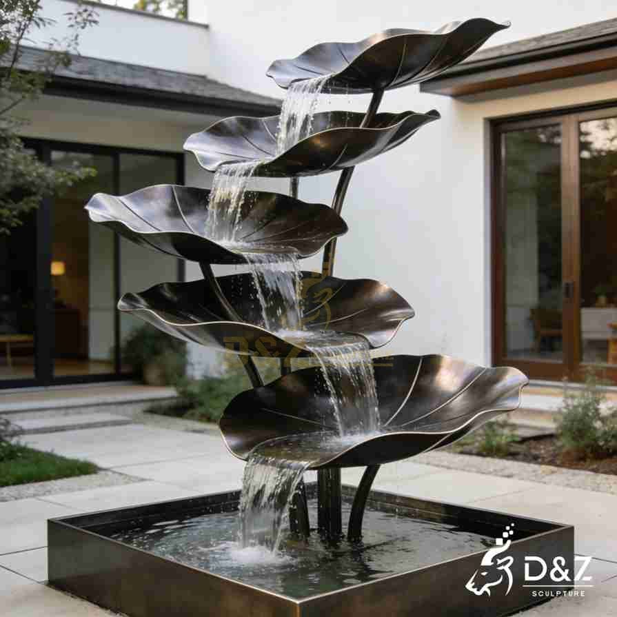Metal Leaf Fountain 2