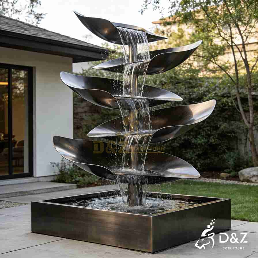 Metal Leaf Fountain 5