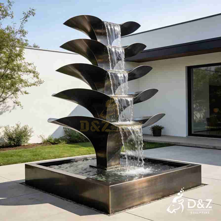 Metal Leaf Fountain 6