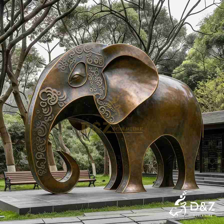 Bronze Modern Elephant Statue 2