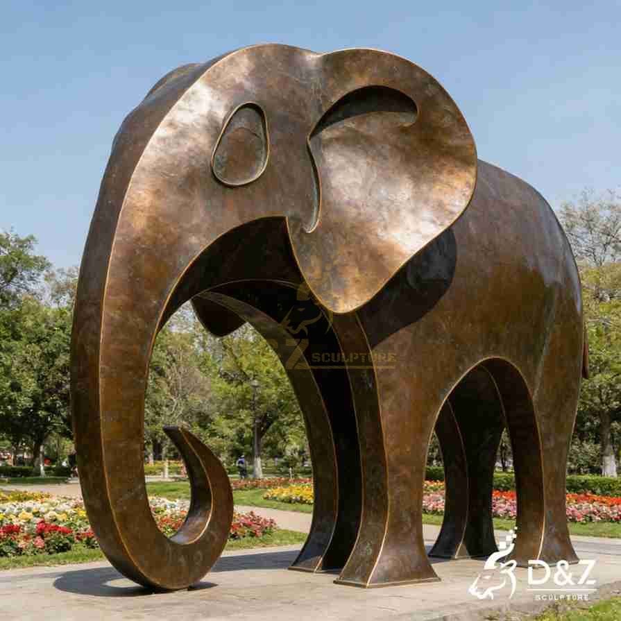 Bronze Modern Elephant Statue 3