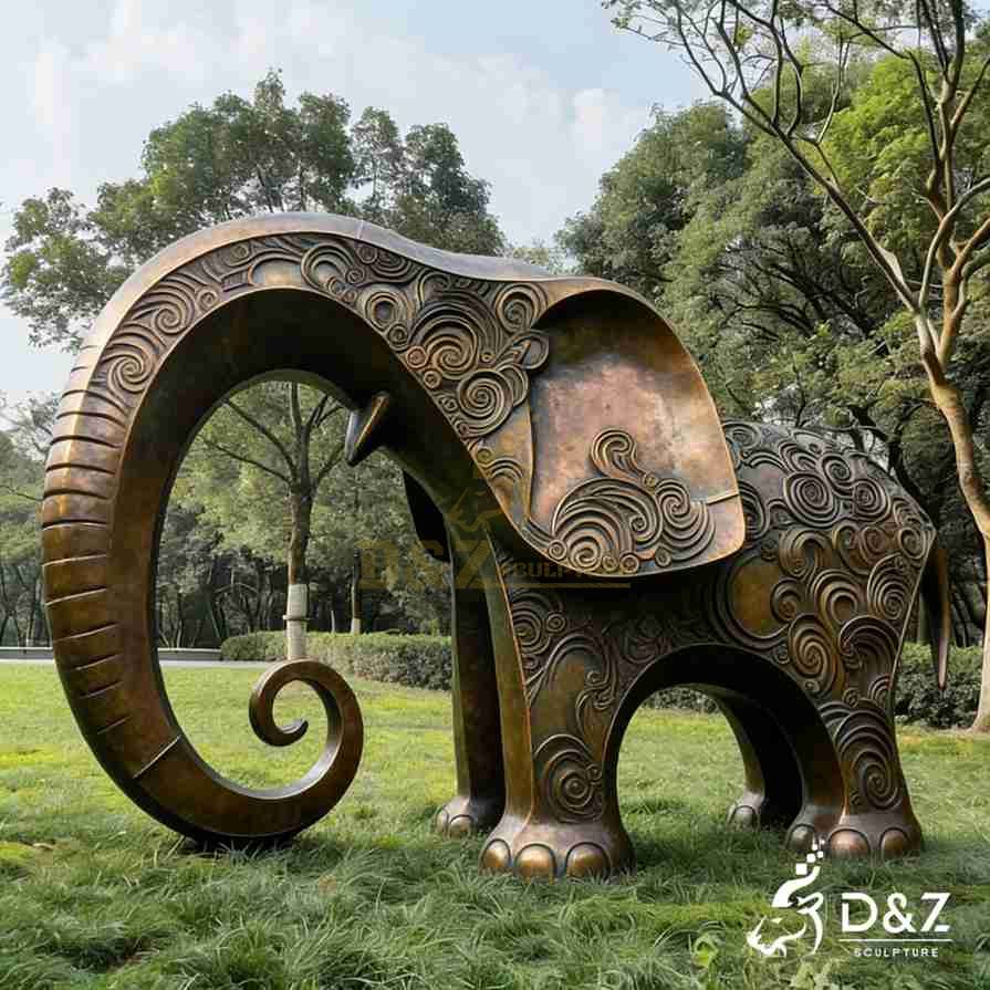 Bronze Modern Elephant Statue 5