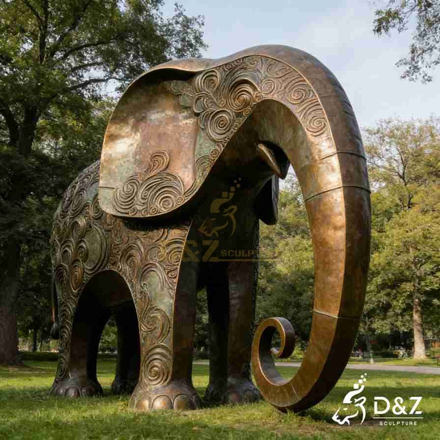 Bronze Modern Elephant Statue 6