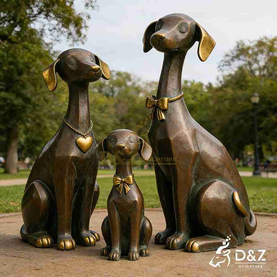 15-15 Large Bronze Modern Statues in Contemporary Landscape Art