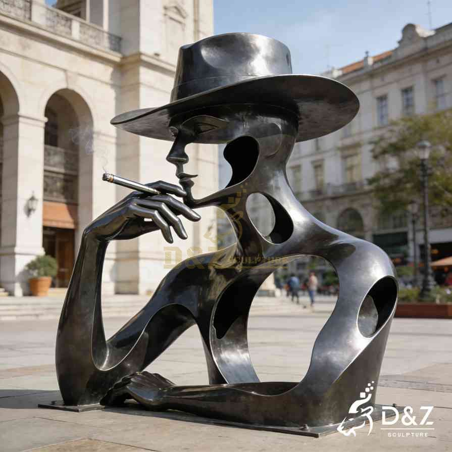 Metal Modern Bust Sculpture 1