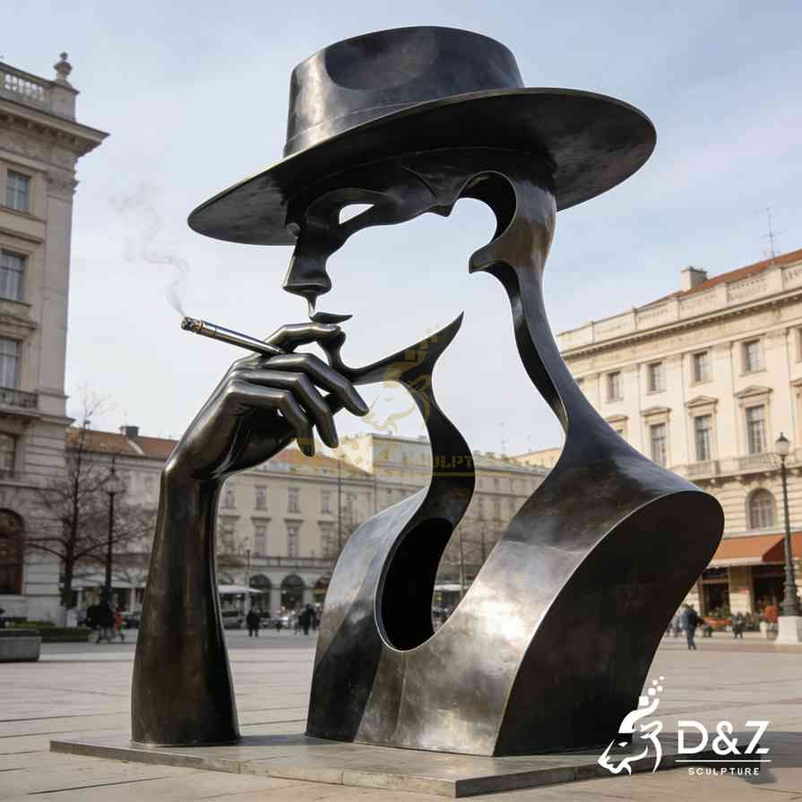 Metal Modern Bust Sculpture 2