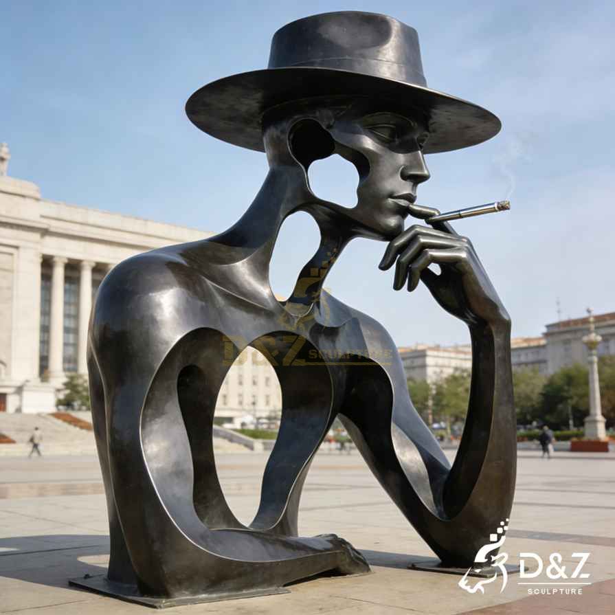 Metal Modern Bust Sculpture 6