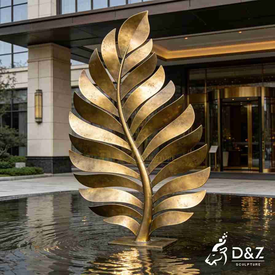 Metal Gold Leaf Sculpture 1