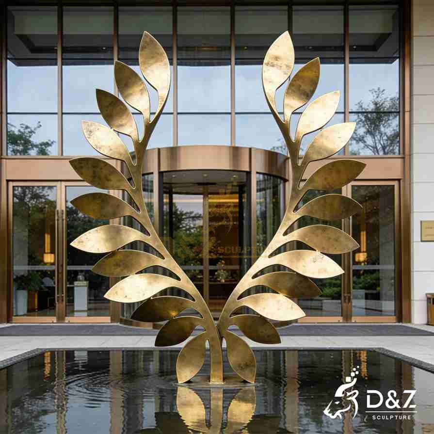 Metal Gold Leaf Sculpture 3