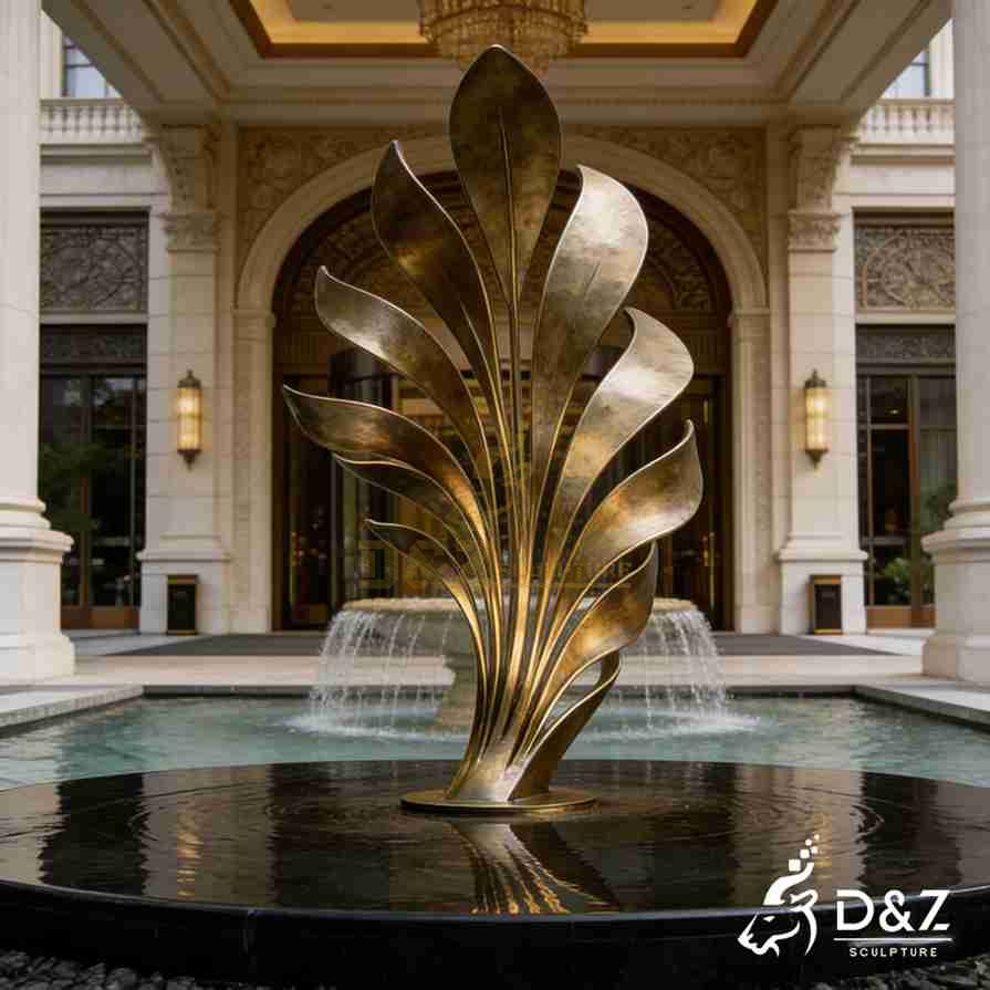 Metal Gold Leaf Sculpture 6