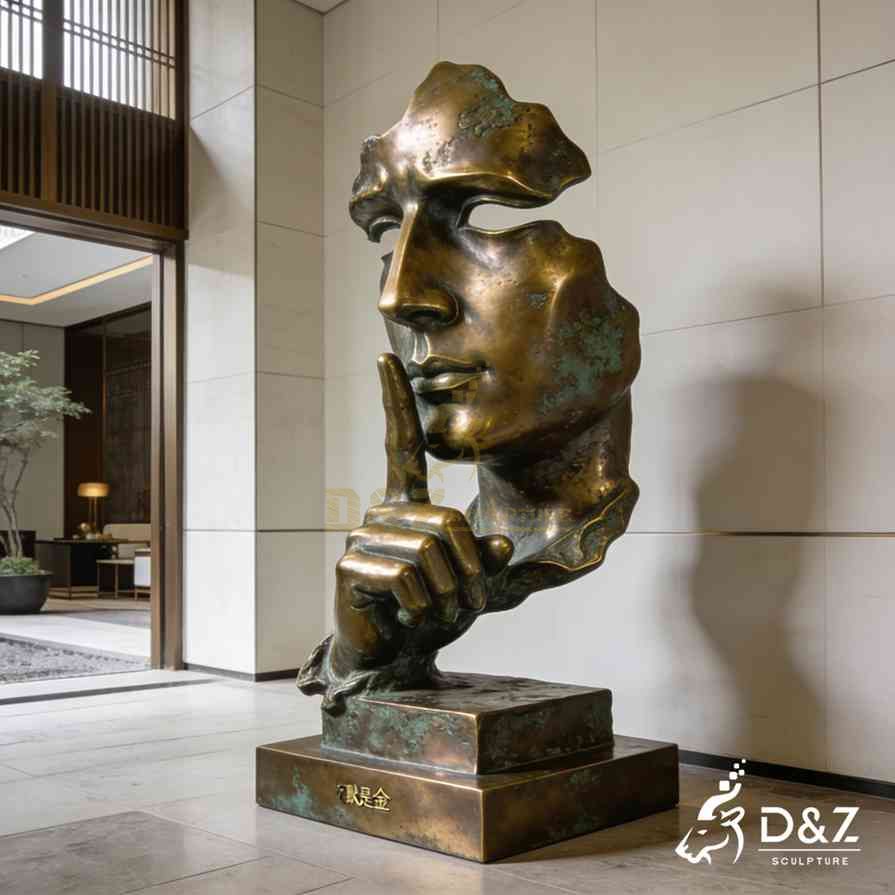 silence is golden statue 2