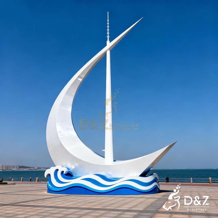 Metal Sailboat Sculpture 4