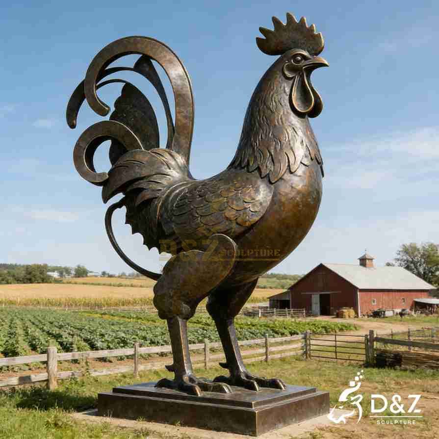 Bronze Rooster Statue 2 Bronze Rooster Statue 2