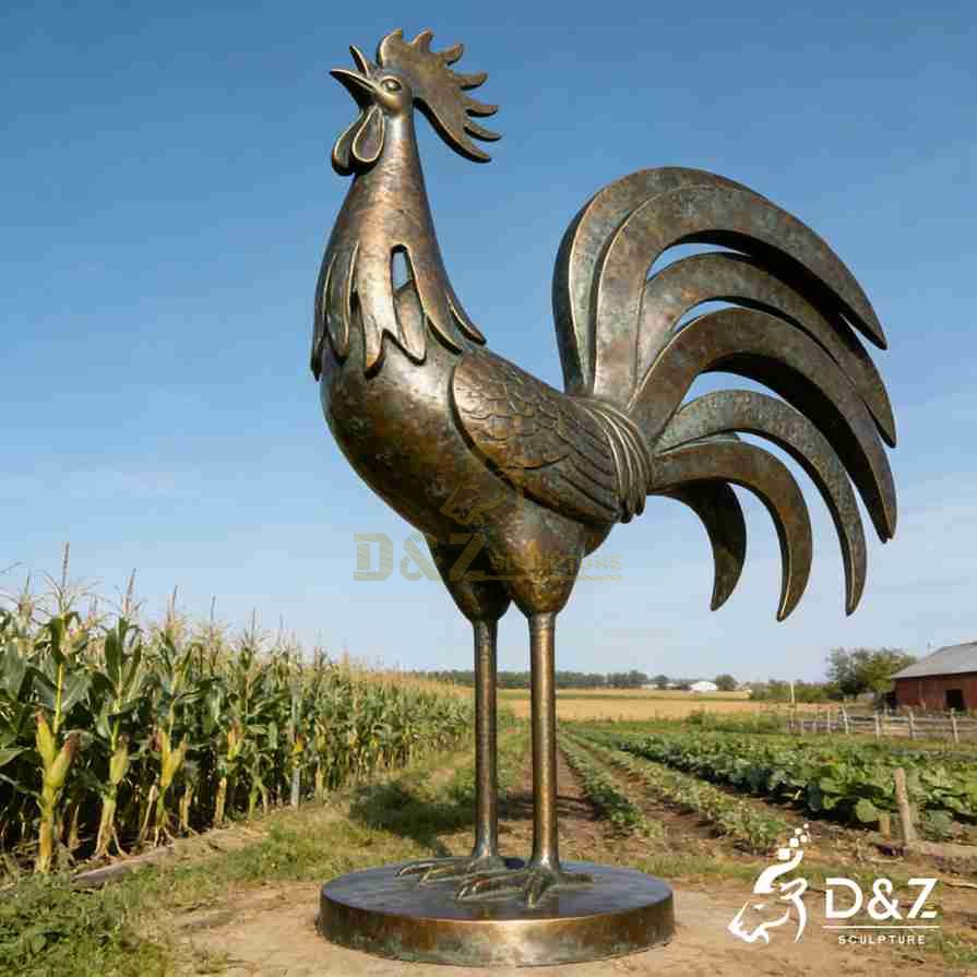 Bronze Rooster Statue 4 Bronze Rooster Statue 4