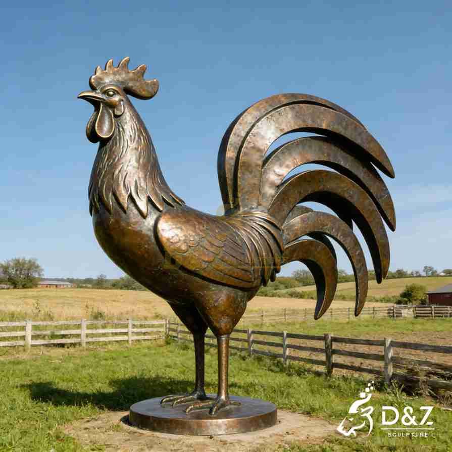 Bronze Rooster Statue 5 Bronze Rooster Statue 5