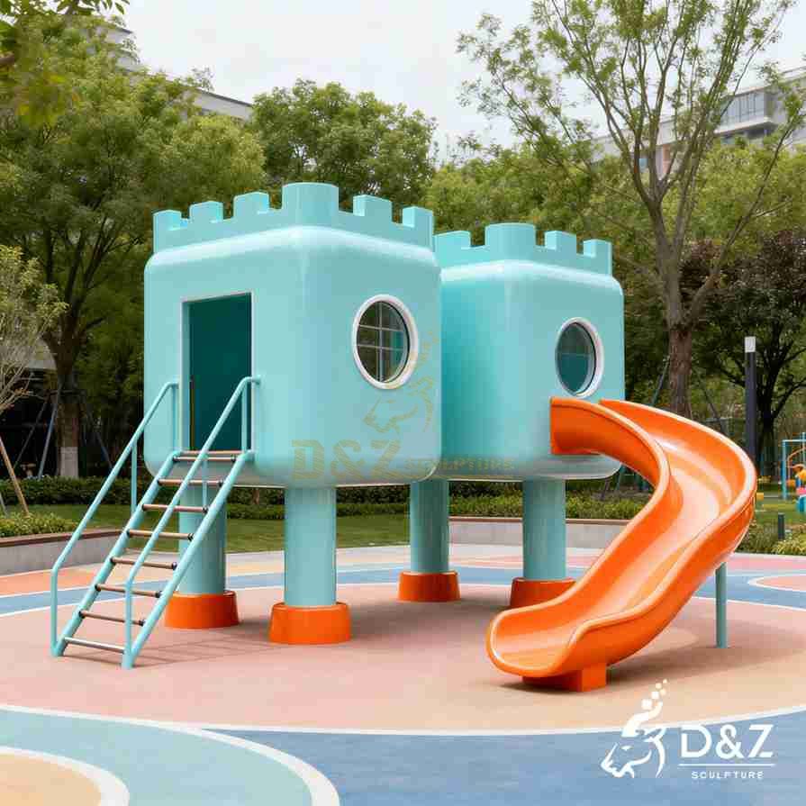 Modern Metal Slide Sculpture 2