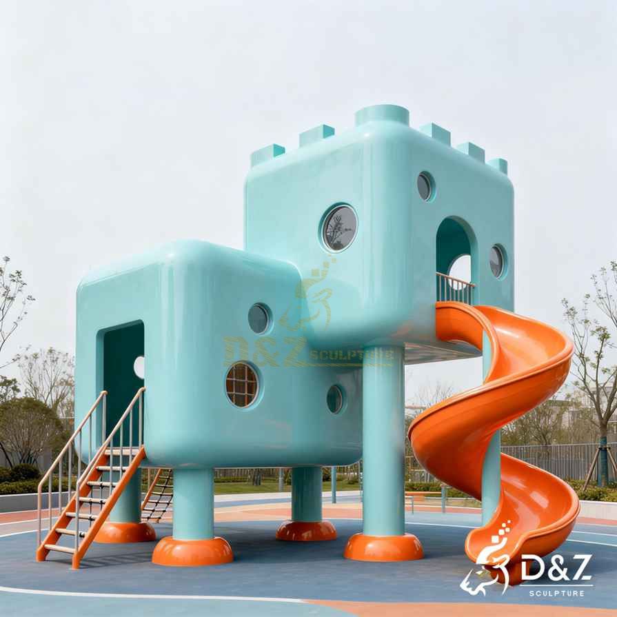 Modern Metal Slide Sculpture 3