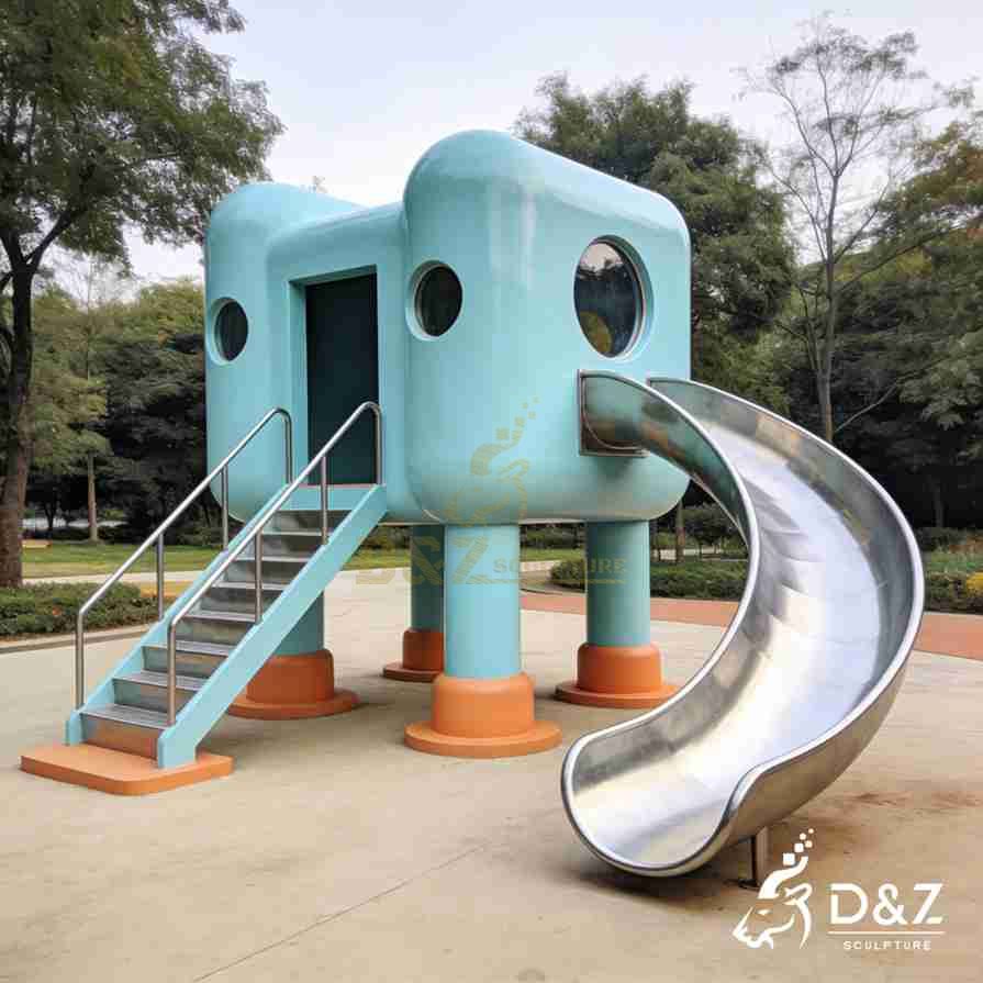 Modern Metal Slide Sculpture 4
