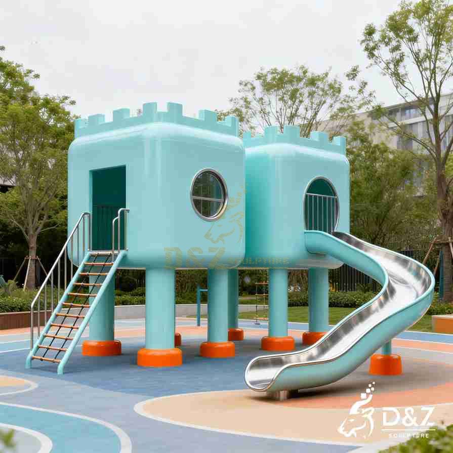 Modern Metal Slide Sculpture 6
