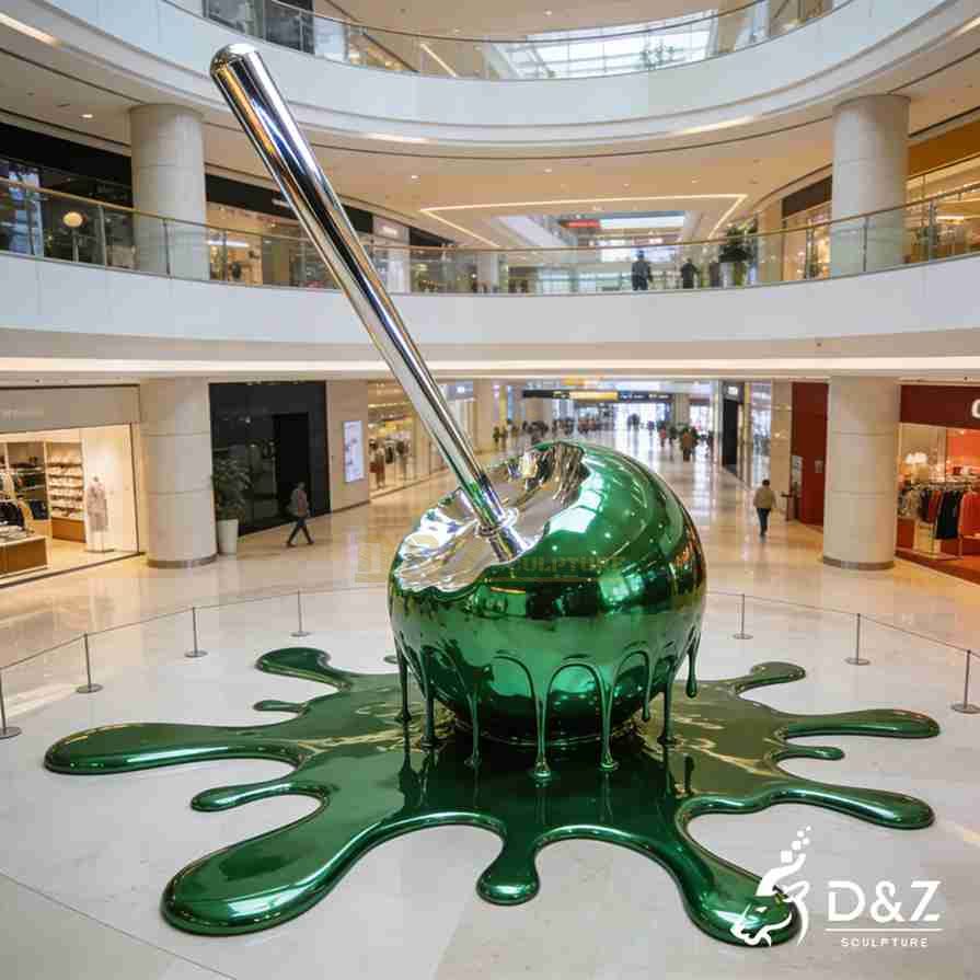 Metal Melted Lollipop Sculpture 1