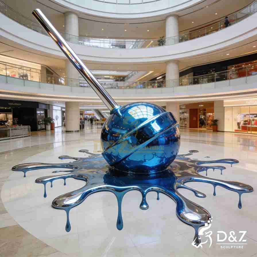 Metal Melted Lollipop Sculpture 3