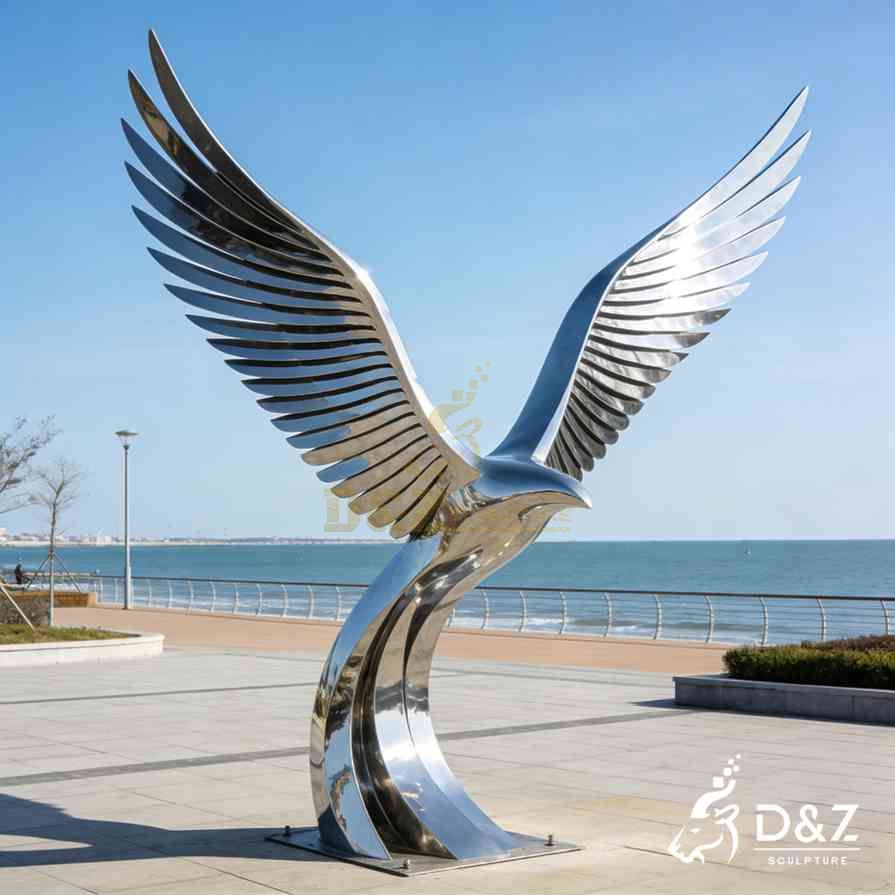 Metal Seagull Sculpture 4
