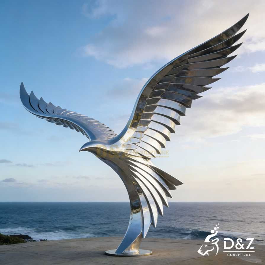 Metal Seagull Sculpture 6