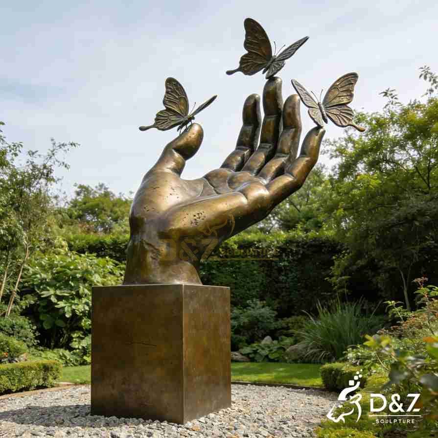 Bronze Hand Holding Sculpture 1