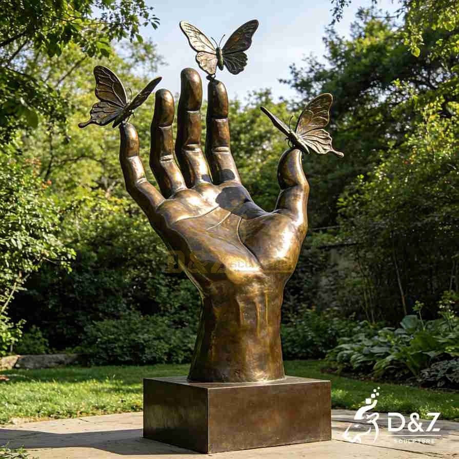 Bronze Hand Holding Sculpture 5