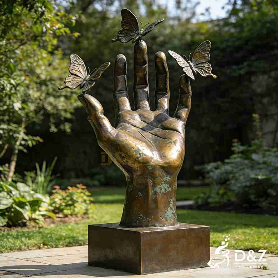 Bronze Hand Holding Sculpture 6