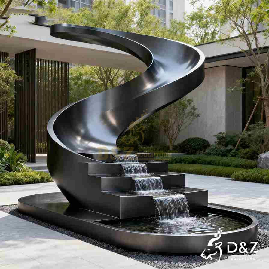 Spiral Metal Staircase Fountain 5